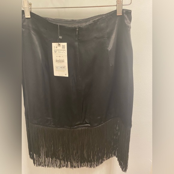 Brand New Zara Black Fringe skirt - Picture 3 of 3